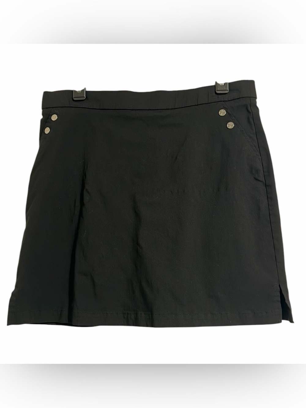 Rafaella Black Skort with Button Accents - M